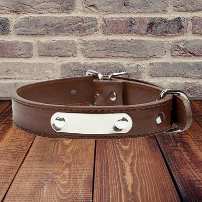 Collier de Chien - LeatherDogCollar™ - Marron - Amour de chien