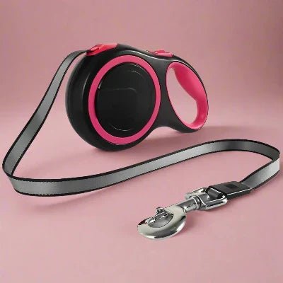 Laisse de chien - MaxLeash™ - Rose - Amour de chien