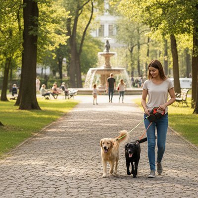 Laisse double pour Chien | PromenaSécure - Amour de chien