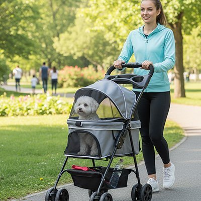 Poussette pour Chien | Confort Mobilité - Amour de chien