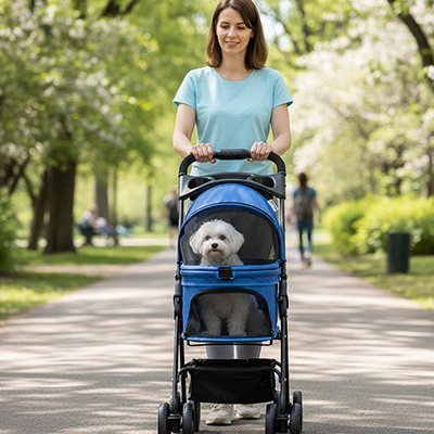 Poussette pour Chien | Confort Mobilité - Amour de chien