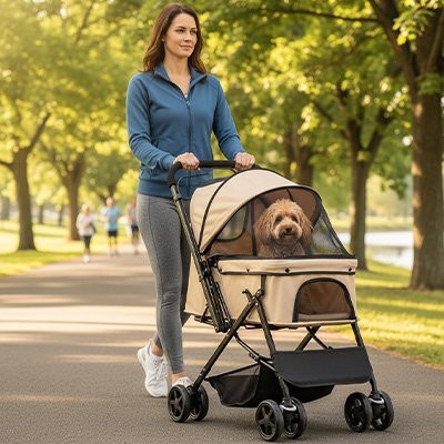 Poussette pour Chien | Confort Mobilité - Amour de chien